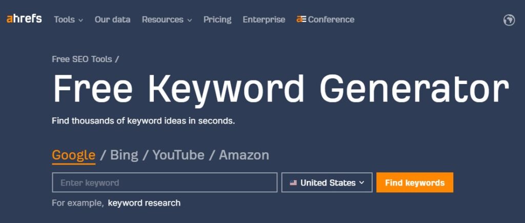 Ahrefs Keyword Planner